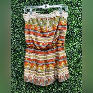 City Triangles Strapless Shorts Romper